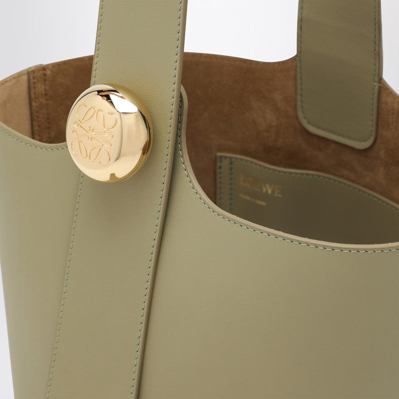 LOEWE Eucalyptus green calfskin Pebble Bucket medium bag AANBBBWX01LEP_LOEW-4787