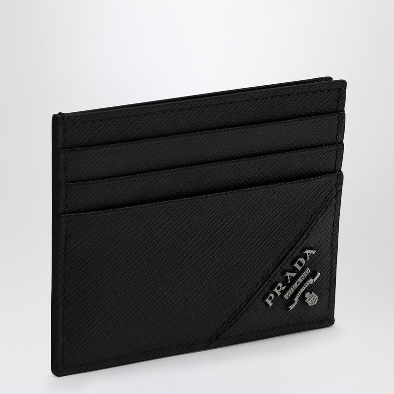 Prada Black/silver Saffiano leather wallet 2MC223QMEP_PRADA-F0002