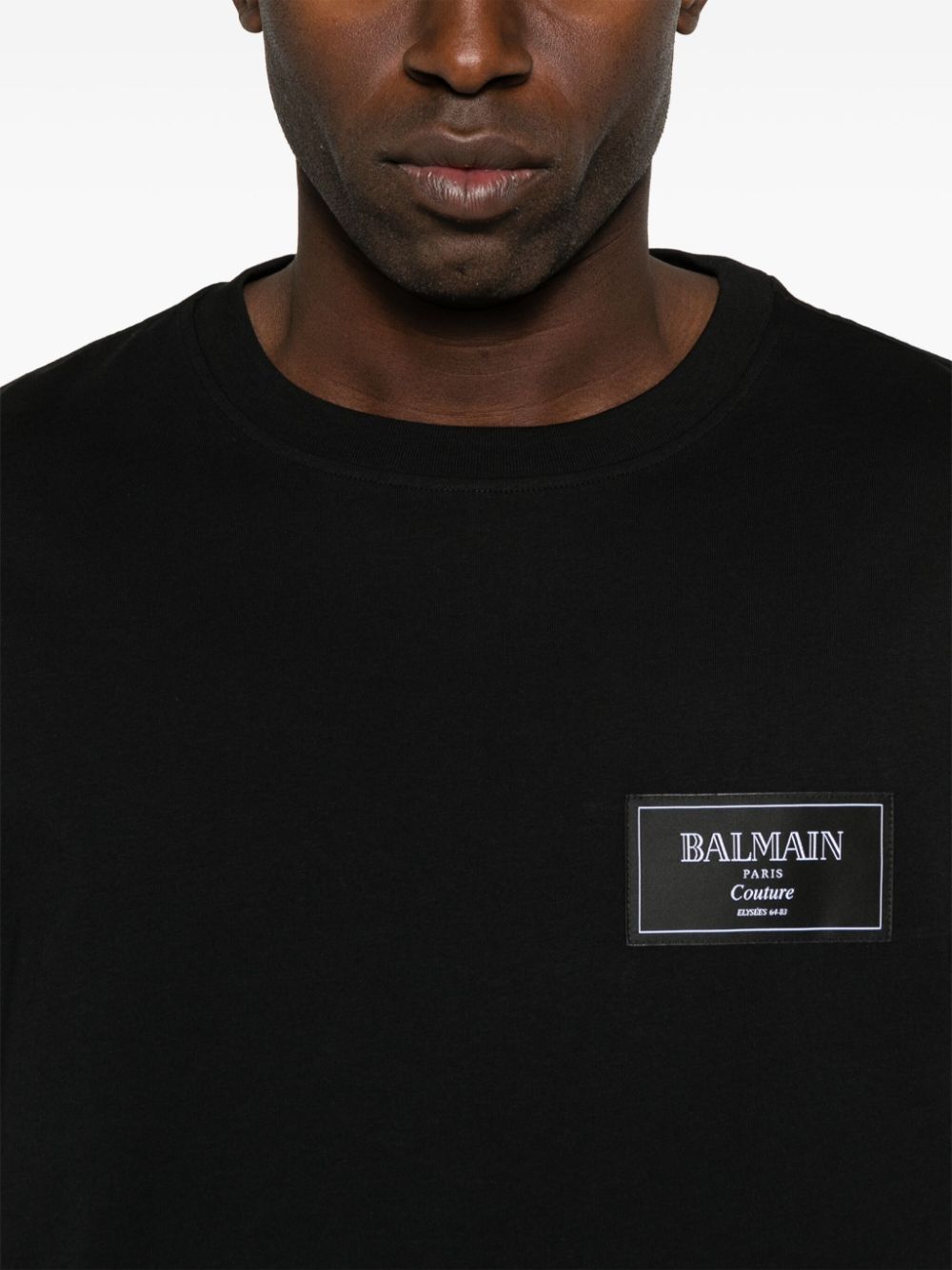 Balmain T-shirts and Polos Black EH1EF000BC910PA