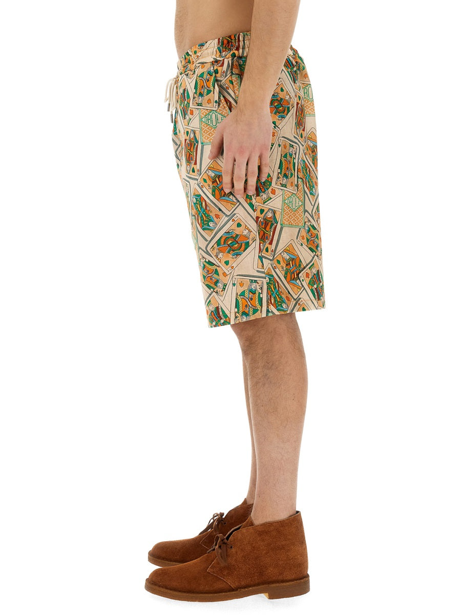 Drôle De Monsieur BERMUDA SHORTS WITH PRINT BS138LI002PEACH