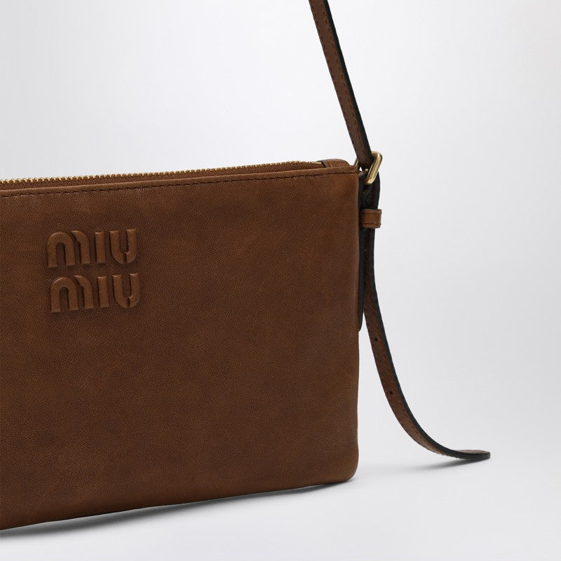 MIU MIU Brown nappa mini pouch 5NI007EFXP_MIU-F0316