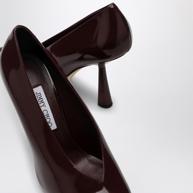 JIMMY CHOO Maryanne burgundy patent leather décolleté MARYANNE100HJPP_JIMCH-GA