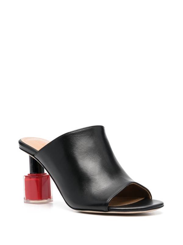 LOEWE Sandals Black L815379X69NAILPOLISH1107