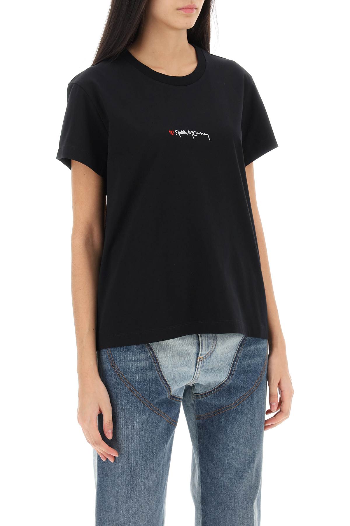 Stella McCartney t-shirt with embroidered signature 6J02733SPY521000