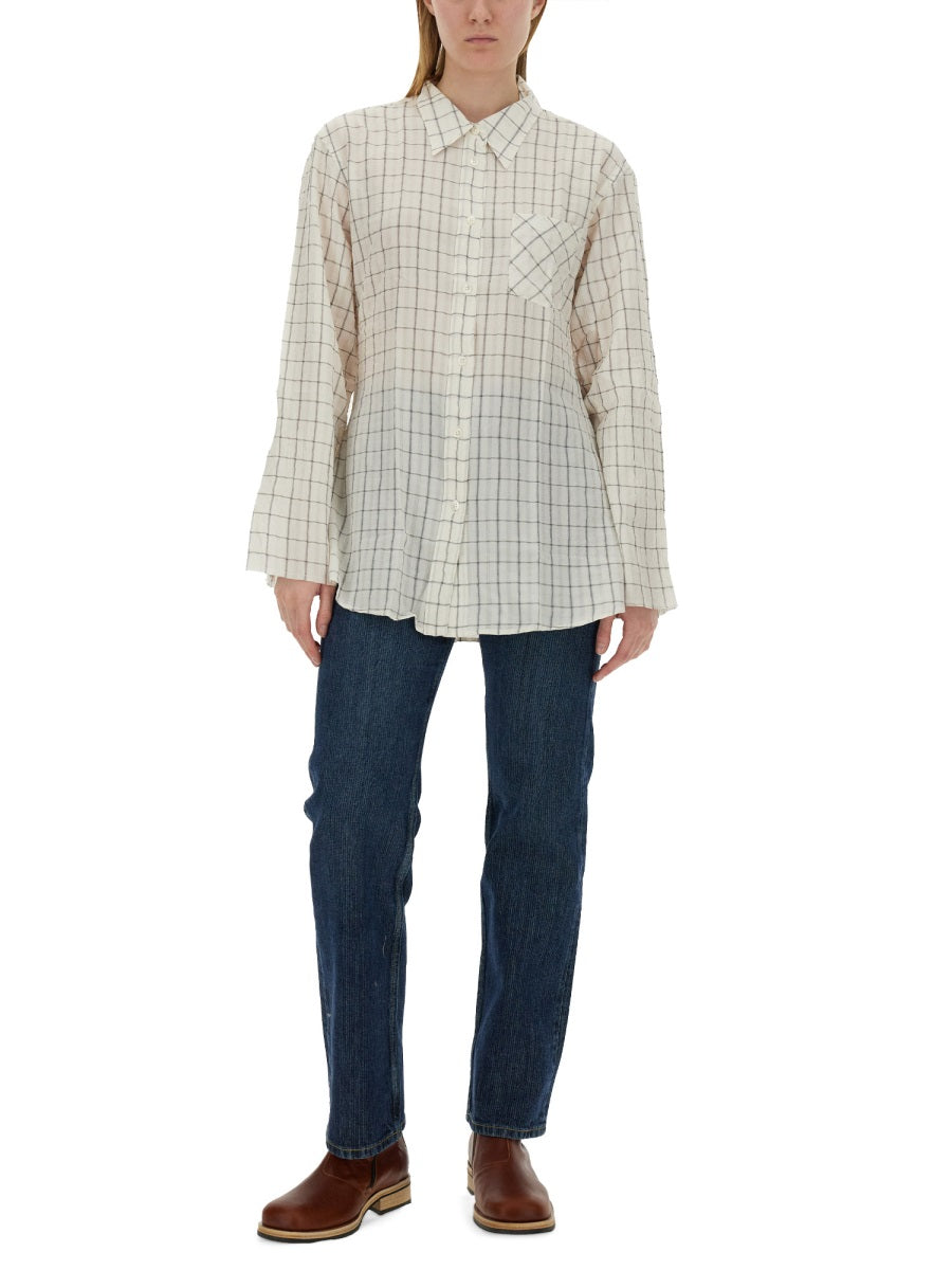 OUR LEGACY "DAISY" SHIRT W2242DLLIGHTMEDITERRANEANCHECK