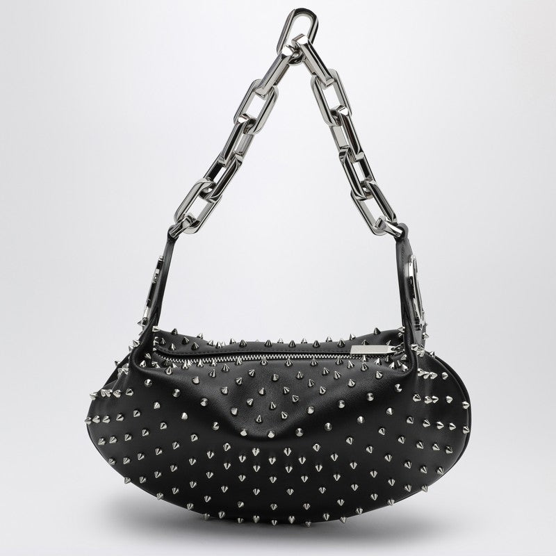 Christian Louboutin Le 54 black leather chain bag with spikes 3245157LEP_LOUBO-H651