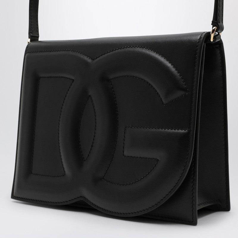 Dolce & Gabbana Black DG logo leather shoulder bag BB7287AW576P_DOLCE-80999