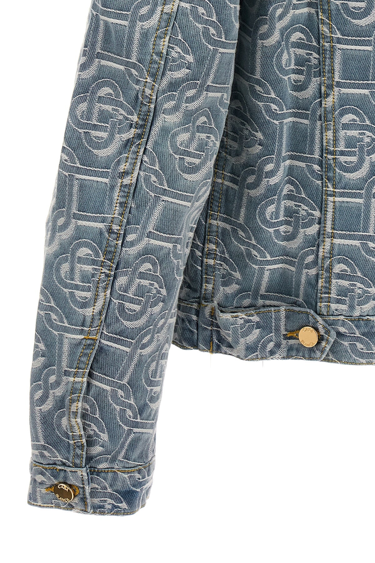 Casablanca ALL OVER LOGO DENIM JACKET MS22JK003BLEACHEDCLASSICM