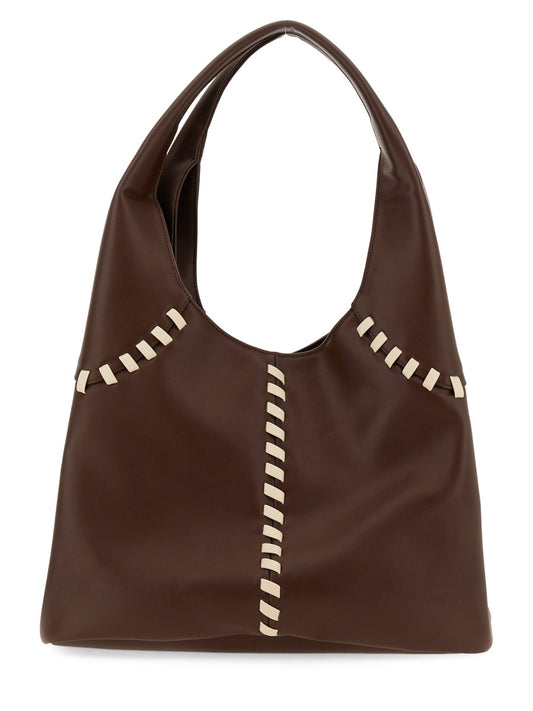 THEMOIRè BAG "NYMPH" LACE TMSR24NLA14BROWN/SHELL