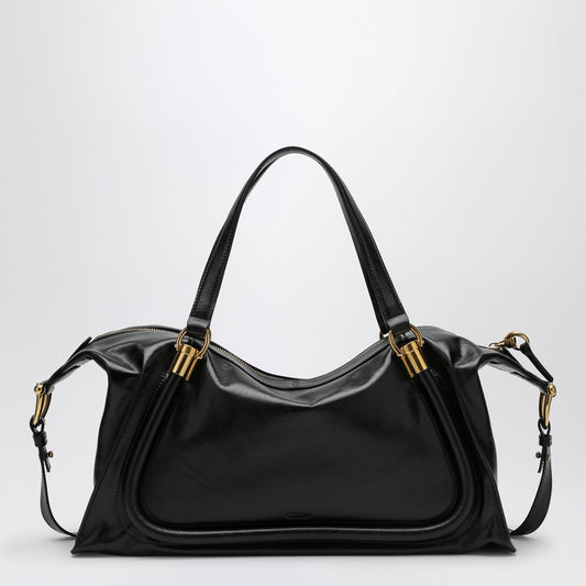 Chloé Paraty 24 bag in shiny black leather CHC24AS750N82P_CHLOE-001