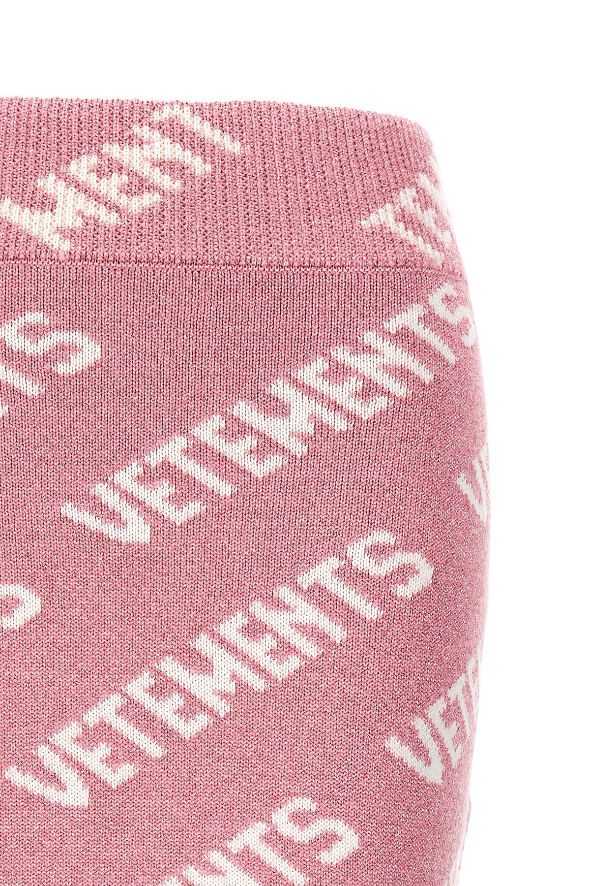 VETEMENTS 'ICONIC LUREX MONOGRAM' SKIRT WE64KN905PBABYPINK