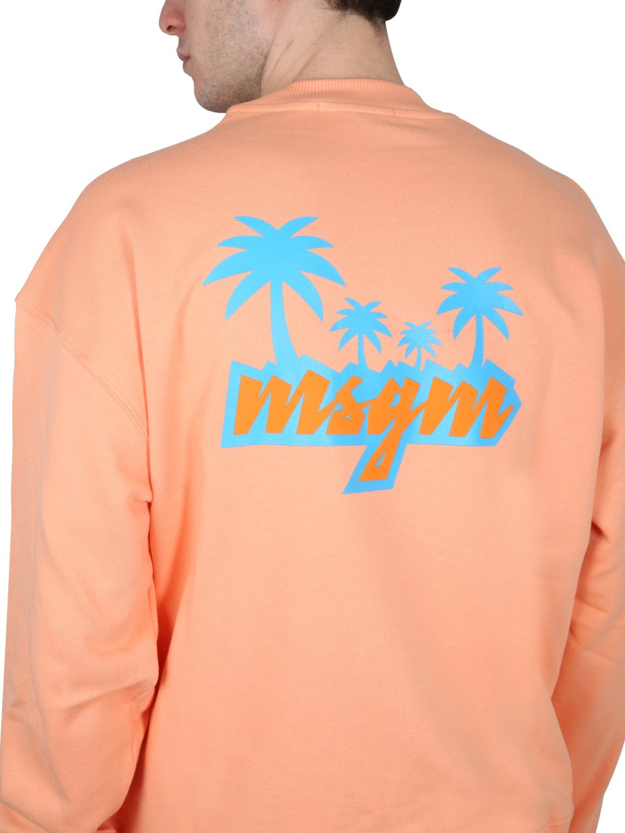 MSGM CREWNECK SWEATSHIRT WITH LOGO 3440MM19223700010