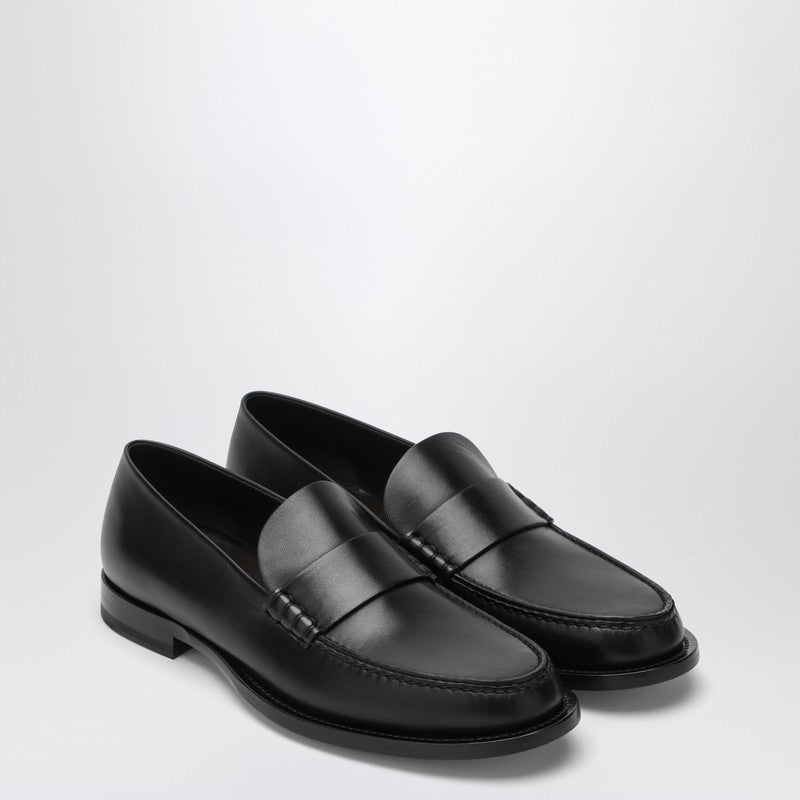 The Row Black leather Novus loafer F1553L600P_THERO-BLK