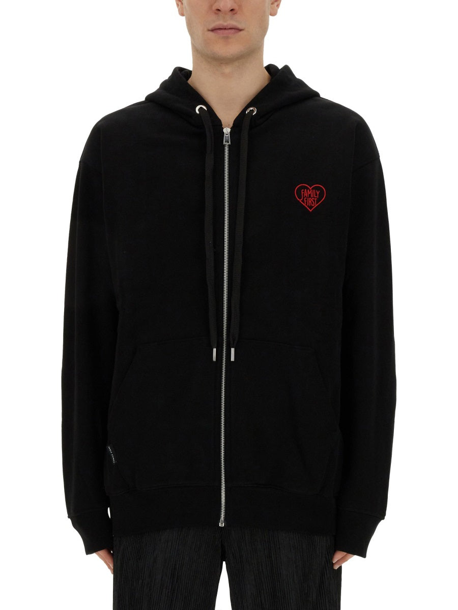 FAMILY FIRST ZIP SWEATSHIRT. HS2401BLACK