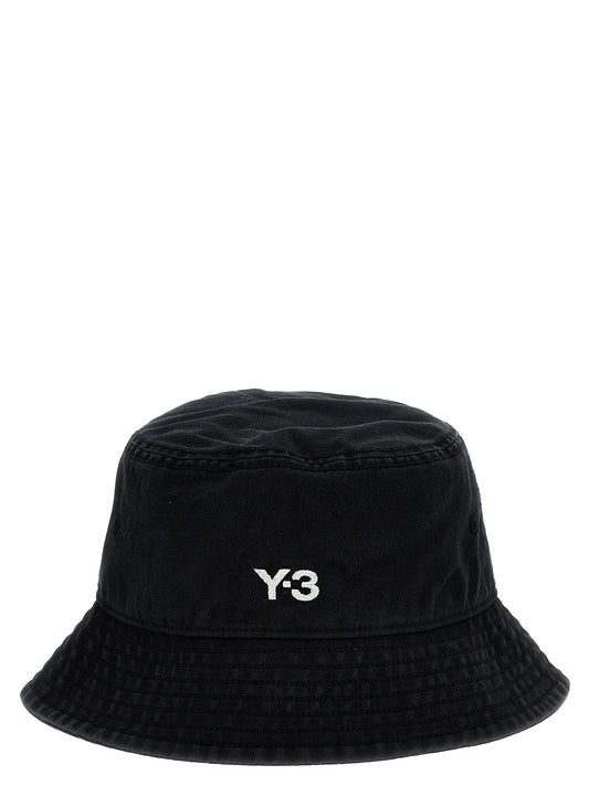 Y-3 LOGO EMBROIDERY BUCKET HAT IX7000BLACK