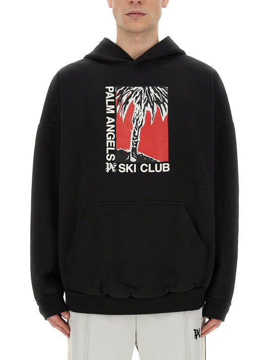 Palm Angels PALM SKI CLUB PRINT SWEATSHIRT PMBB126R24FLE0051001