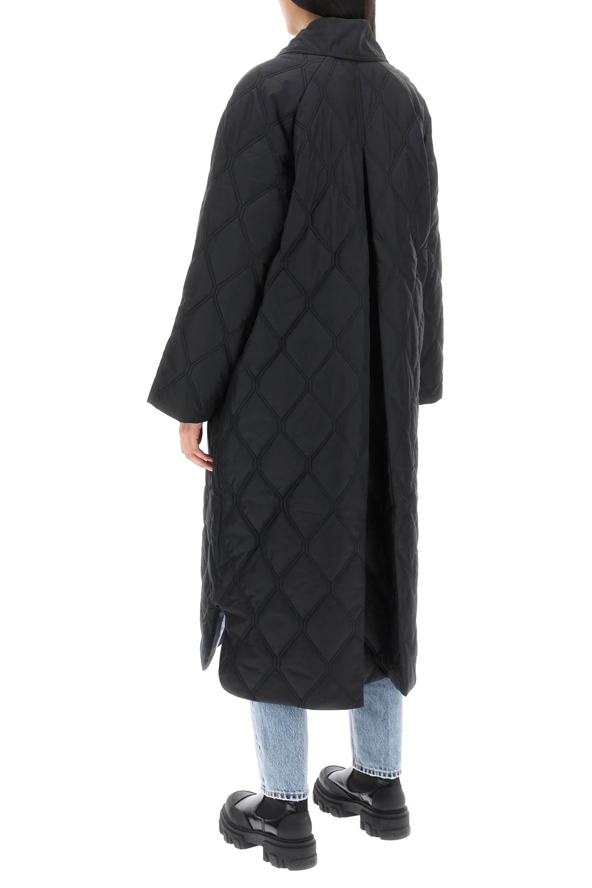 GANNI quilted oversized coat F7327099