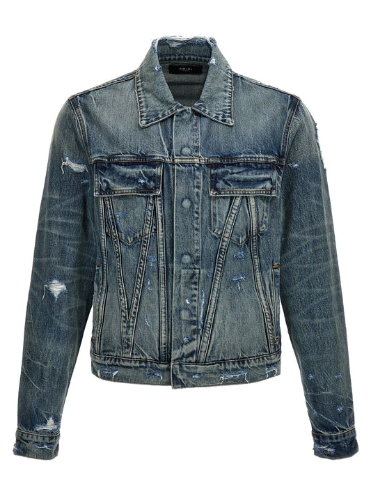 AMIRI 'TRUCKER' DENIM JACKET AMDNTR1001ANTIQUEINDIGO