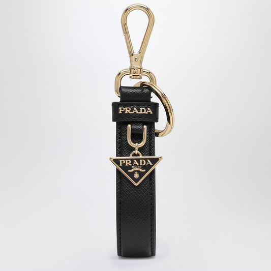 Prada Black/gold Saffiano leather keychain 1PP142053O_PRADA-F0002