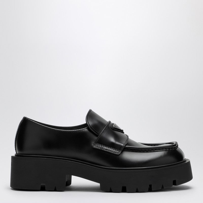 Prada Black brushed leather loafer 2DG152G000B4LP_PRADA-F0002