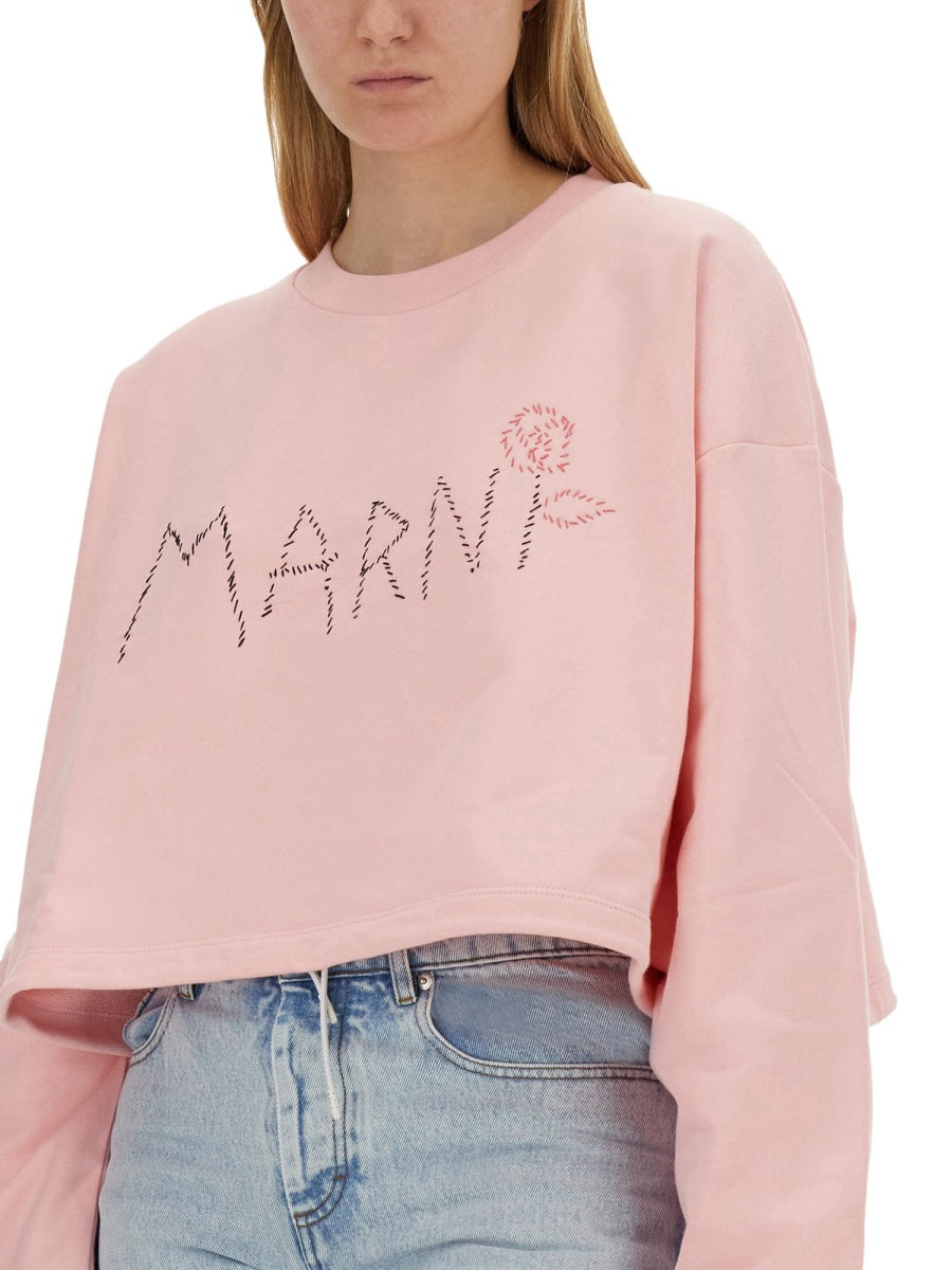 Marni SWEATSHIRT WITH LOGO FLJE0198S1UTC27500C16