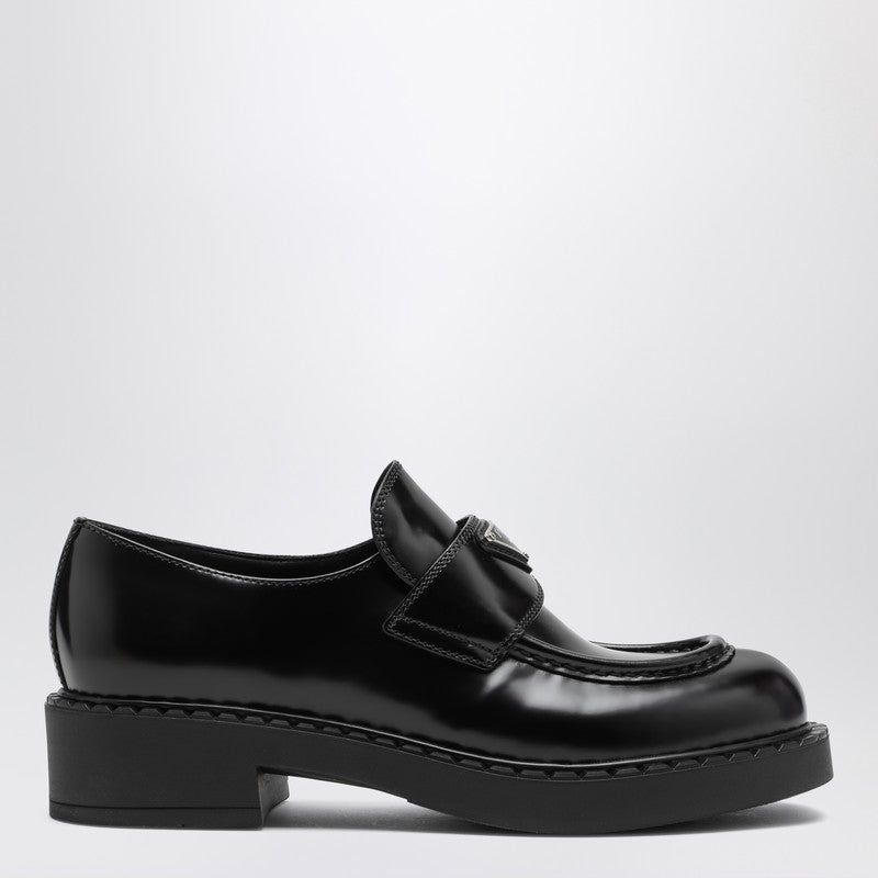 Prada Chocolate loafers in black brushed leather 1D246MB050ULSP_PRADA-F0002