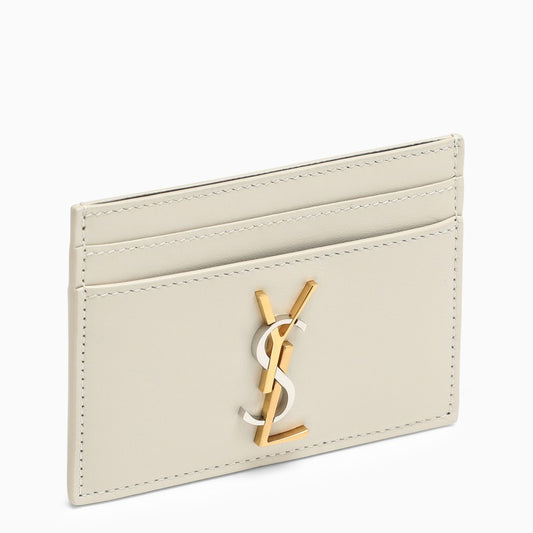 Saint Laurent Cassandre cream leather card holder 370778AAB4KM_YSL-9290