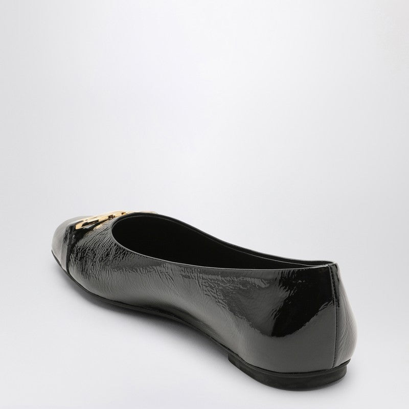 FERRAGAMO Black patent leather Gancini ballerina 07774251CLEP_FERRA-NR