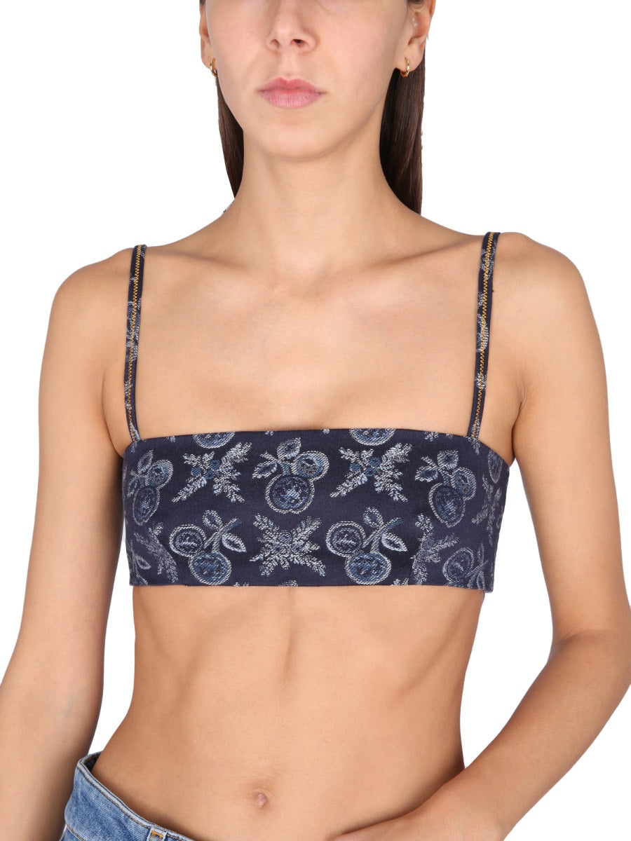 ETRO JACQUARD DEMIN BRALETTE TOP 1260516170200