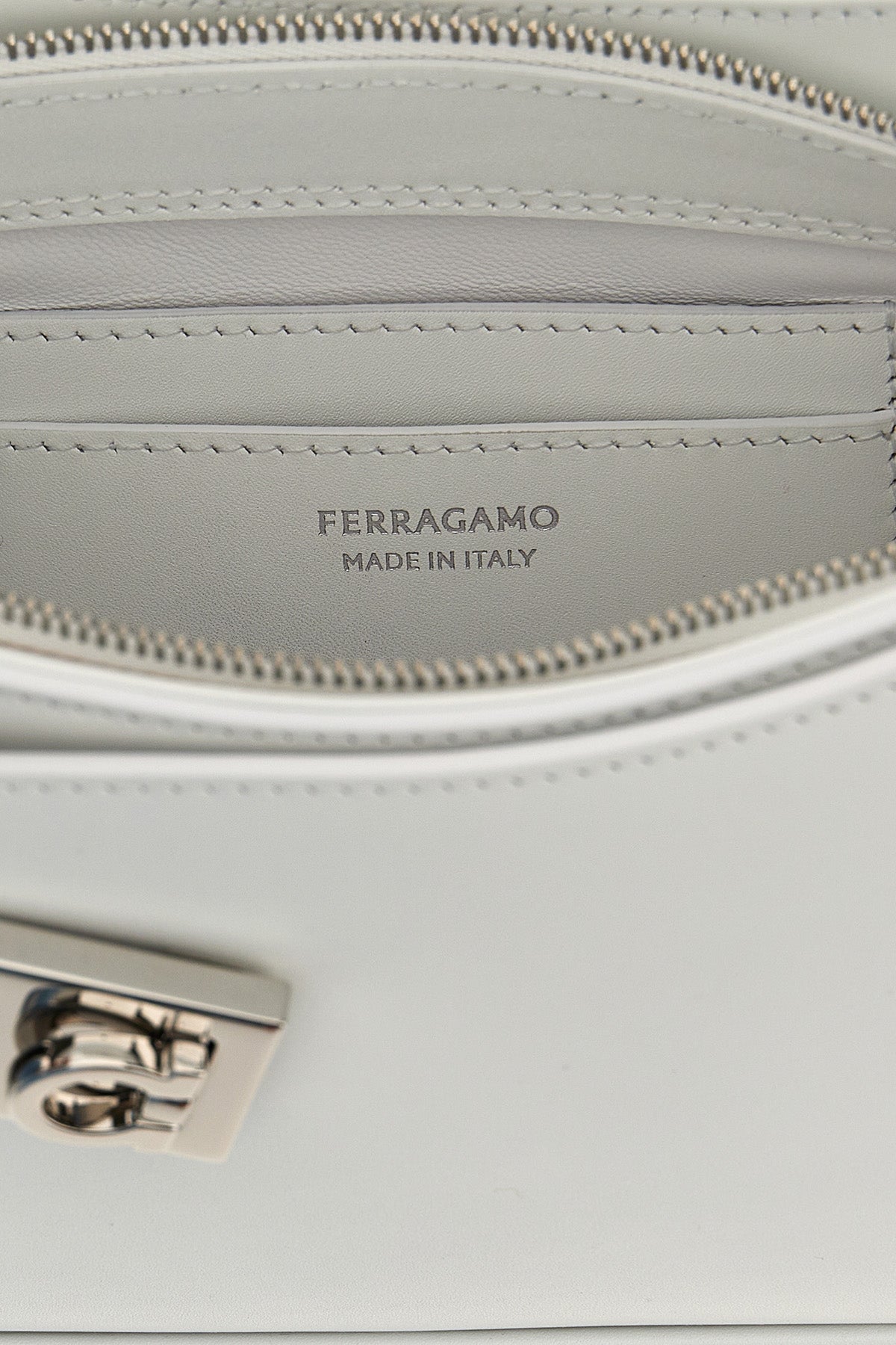 FERRAGAMO 'ARCHIVE' MEDIUM SHOULDER BAG 768596OPTICWHITE