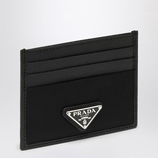 Prada Black Saffiano card case with logo triangle 2MC0252DMHP_PRADA-F0002