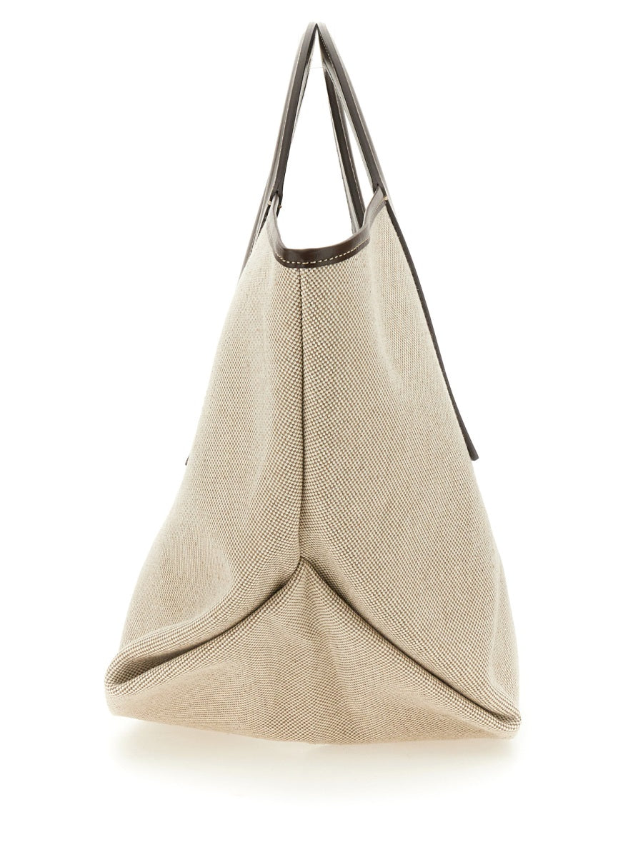 HEREU "COVE" BAG SMALL CALSWBS24.003.6DBBEIGE/DARKBROWN