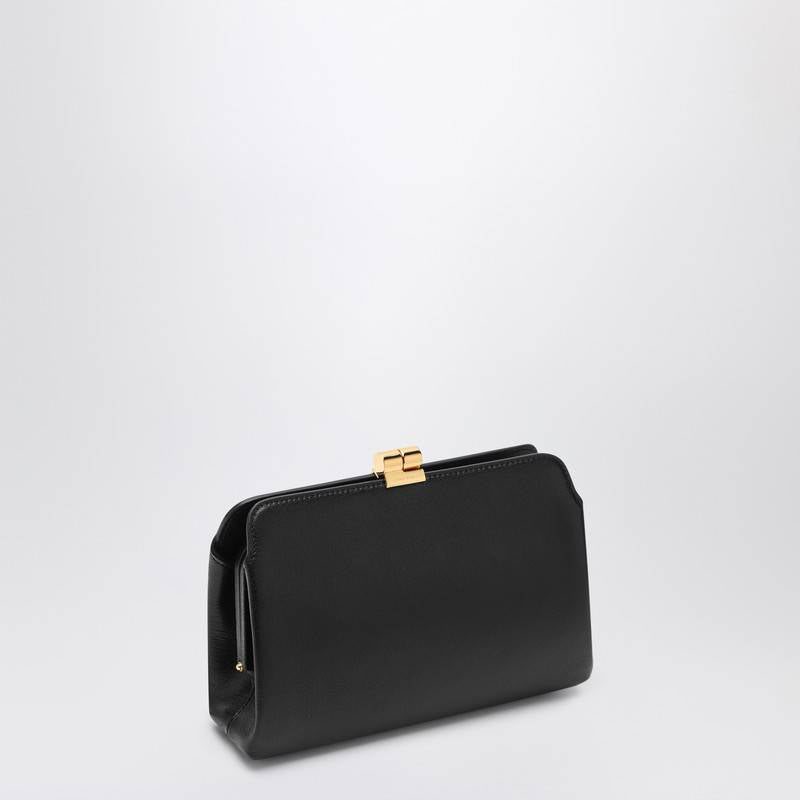 The Row Amazon black leather clutch bag W1675L39P_THERO-BLSG