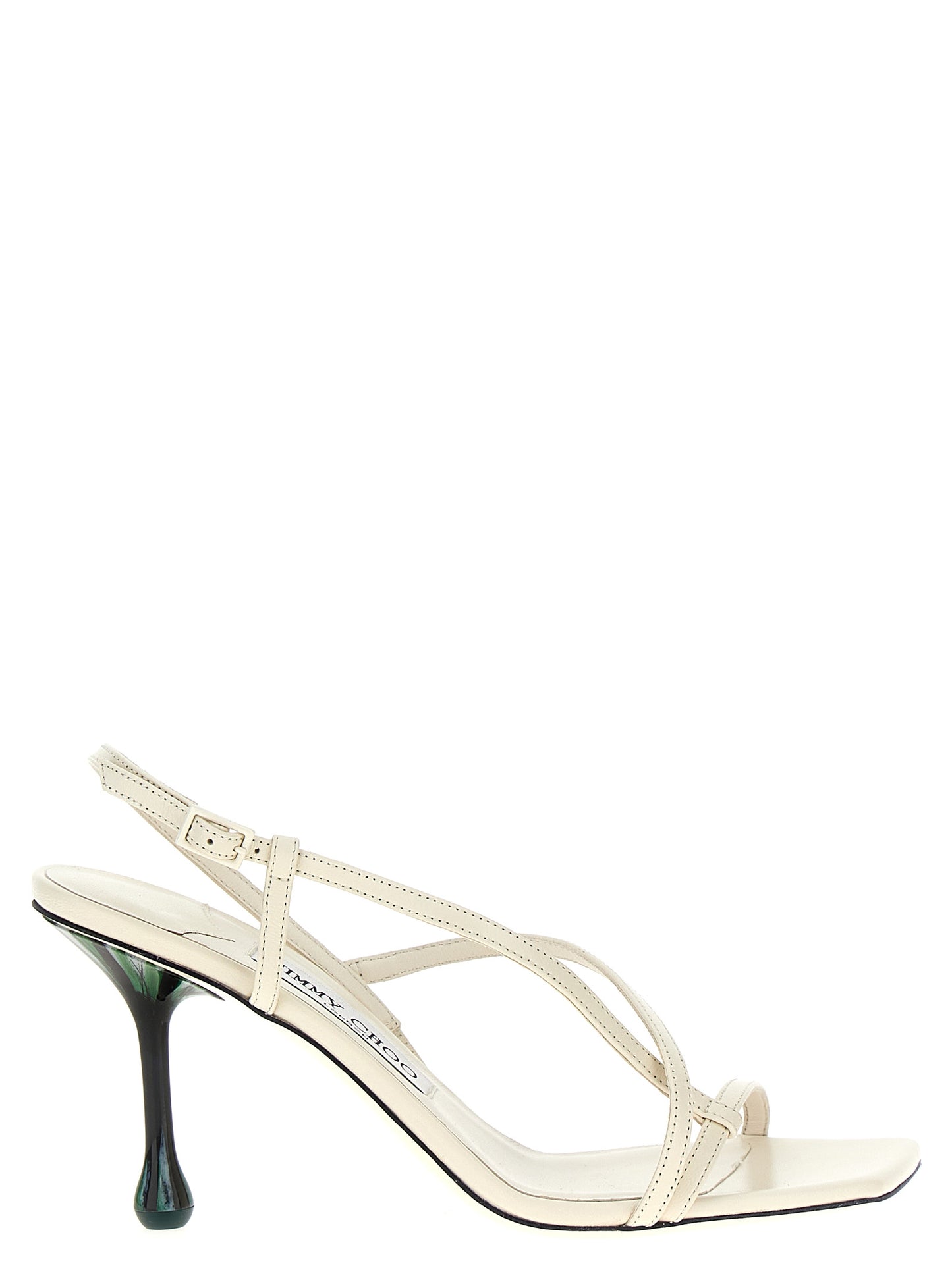 JIMMY CHOO 'ETANA' SANDALS ETANA80CDOLATTEMALACHITE