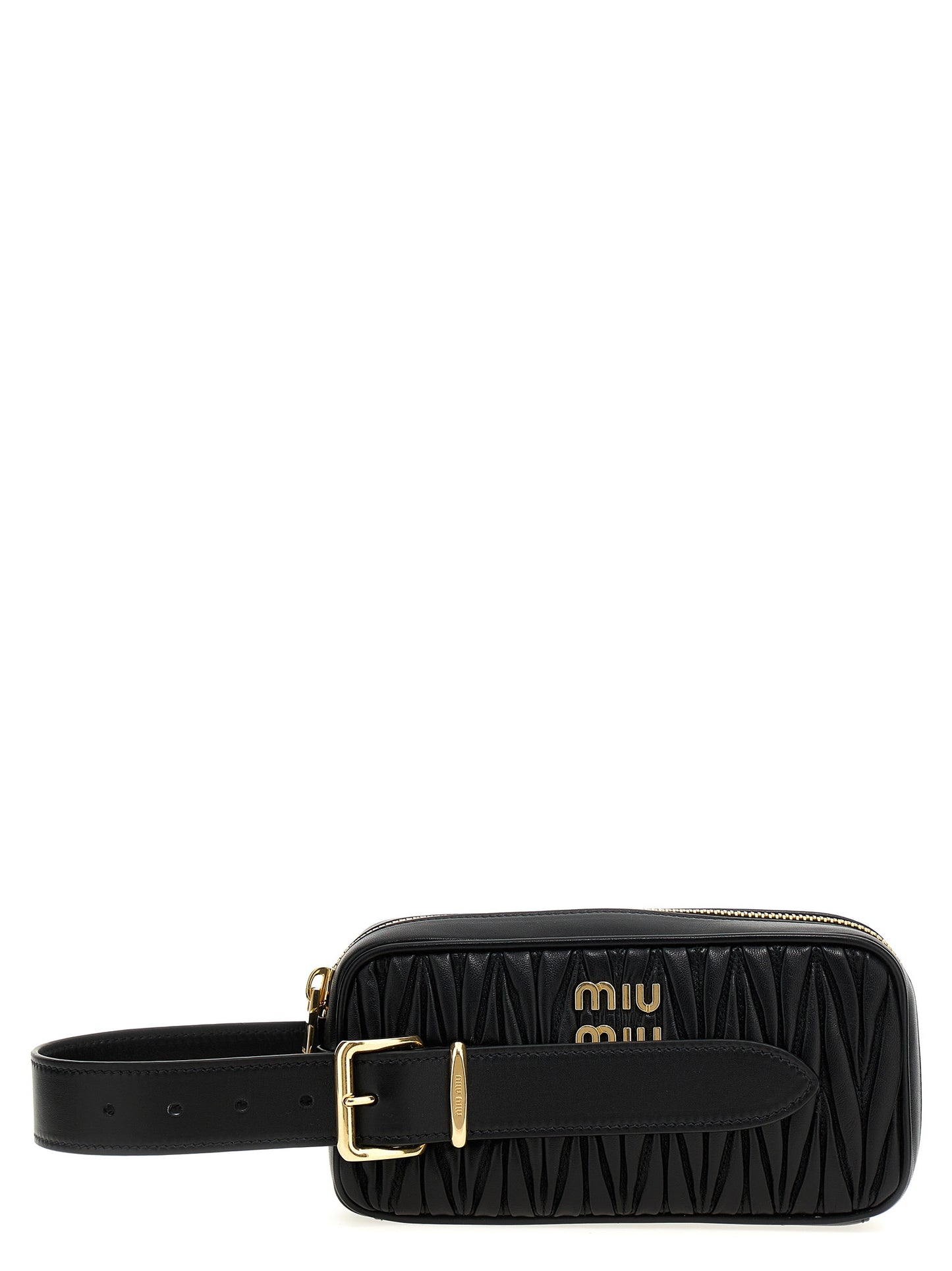 MIU MIU MATELASSÉ LEATHER CLUTCH BAG 5BF122N88F0002