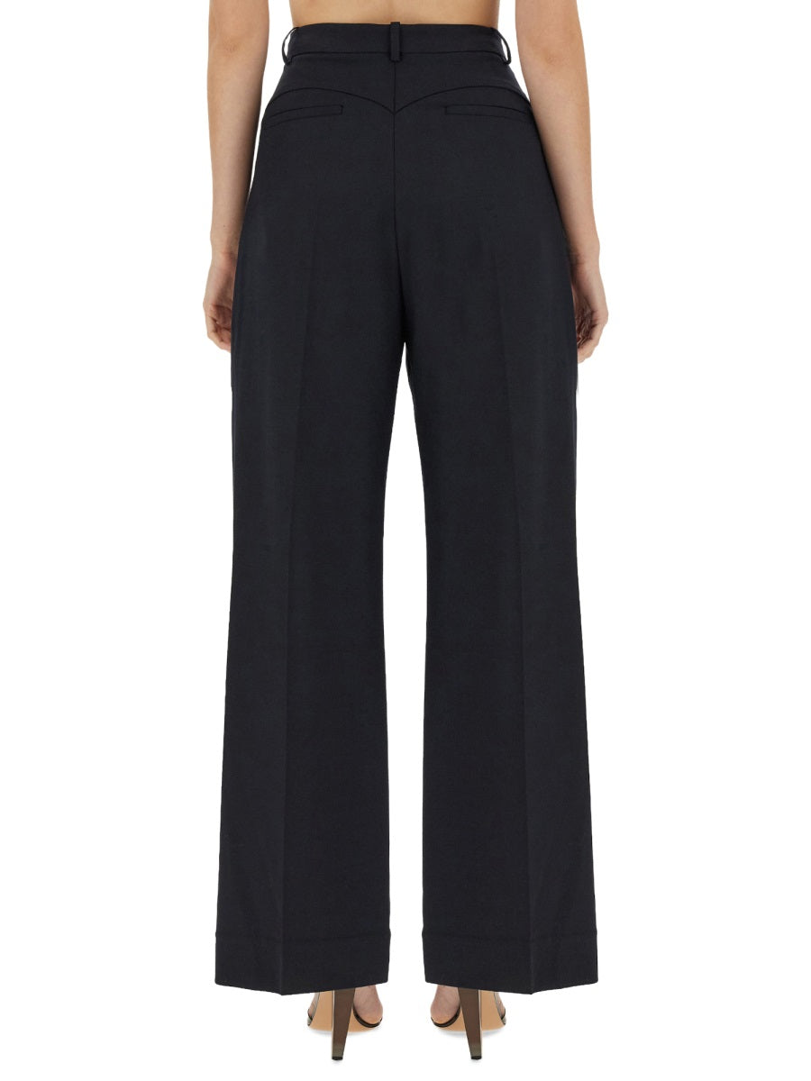 VICTORIA BECKHAM WIDE LEG PANTS 1124WTR005117AMIDNIGHT