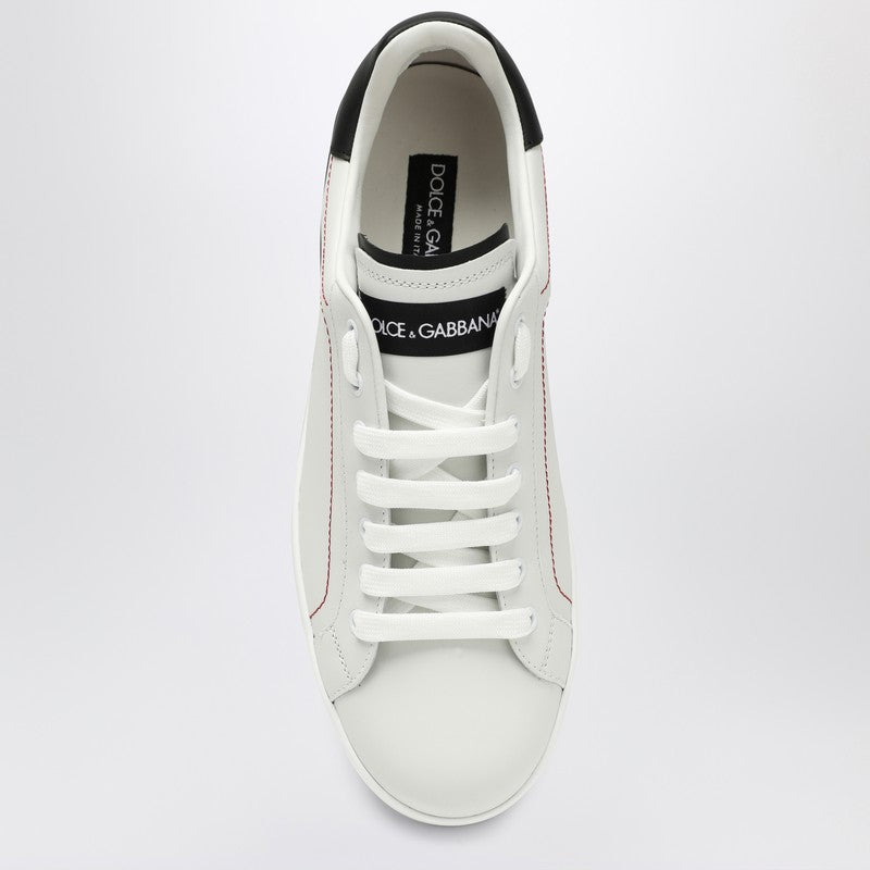 Dolce & Gabbana Portofino white/black leather trainer CS2216AH526P_DOLCE-89697