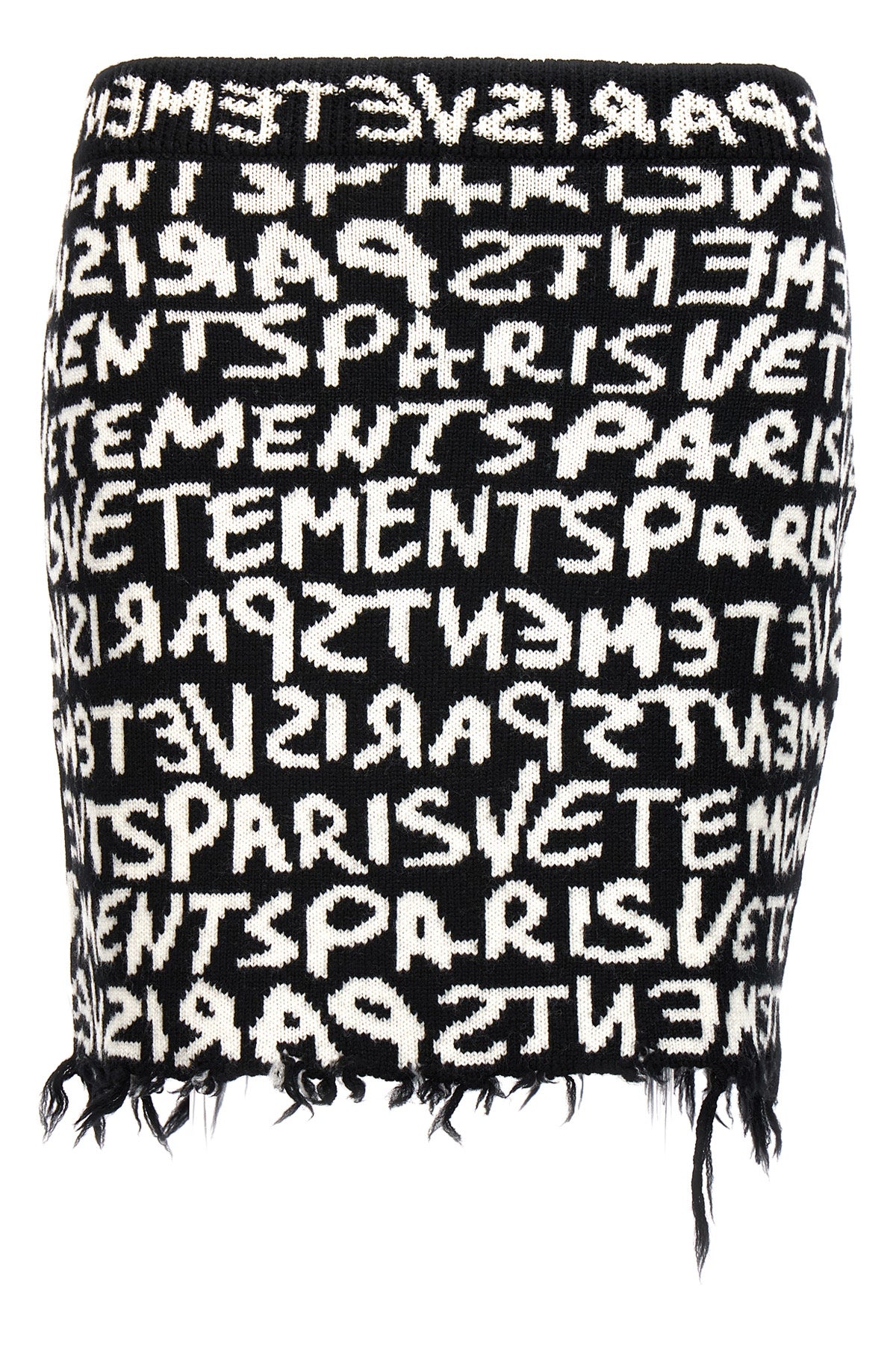 VETEMENTS 'GRAFFITI MONOGRAM' SKIRT WE64KN900BWBLACKWHITE