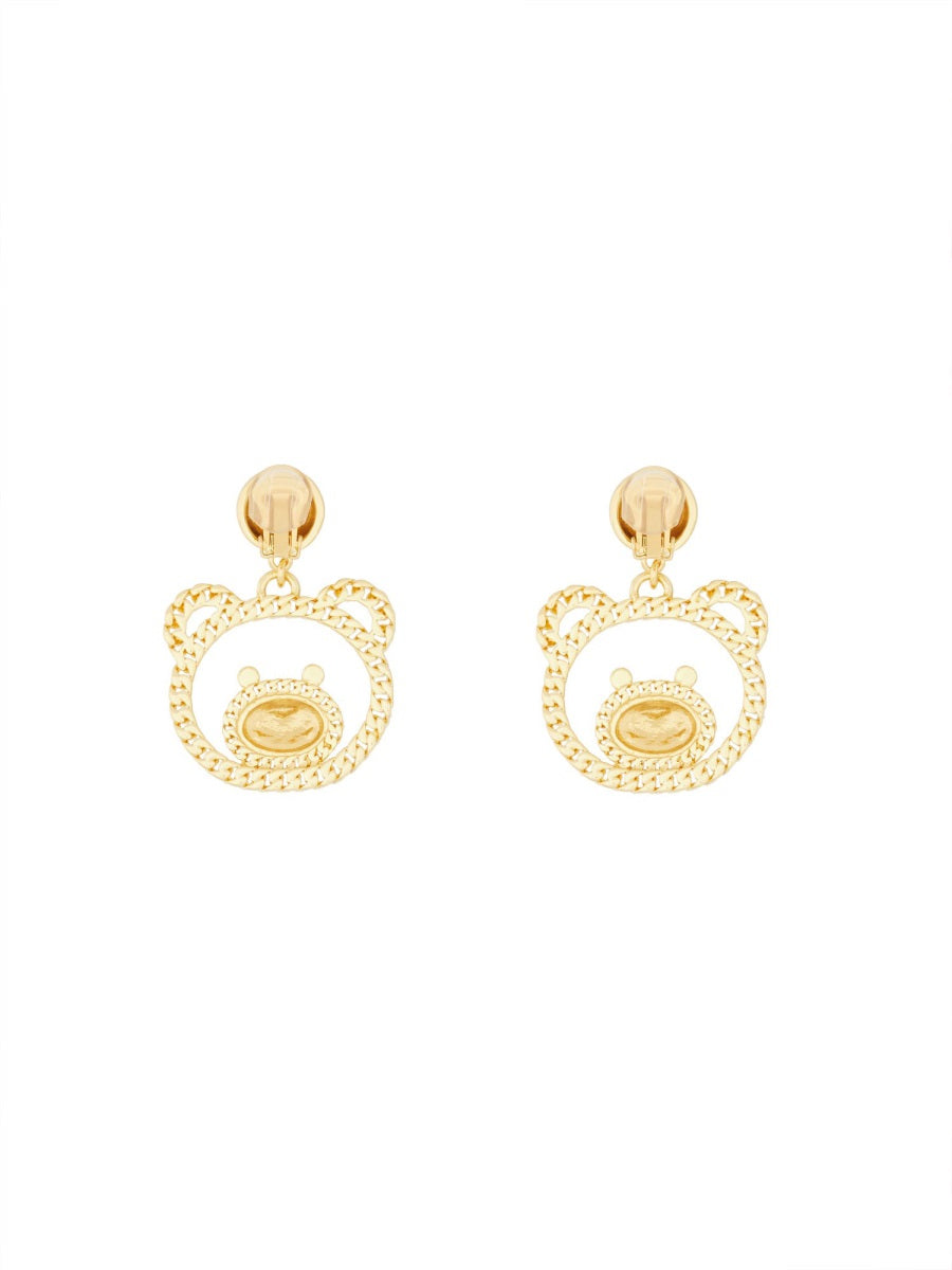 MOSCHINO "TEDDY CHAIN" EARRINGS 915884020606