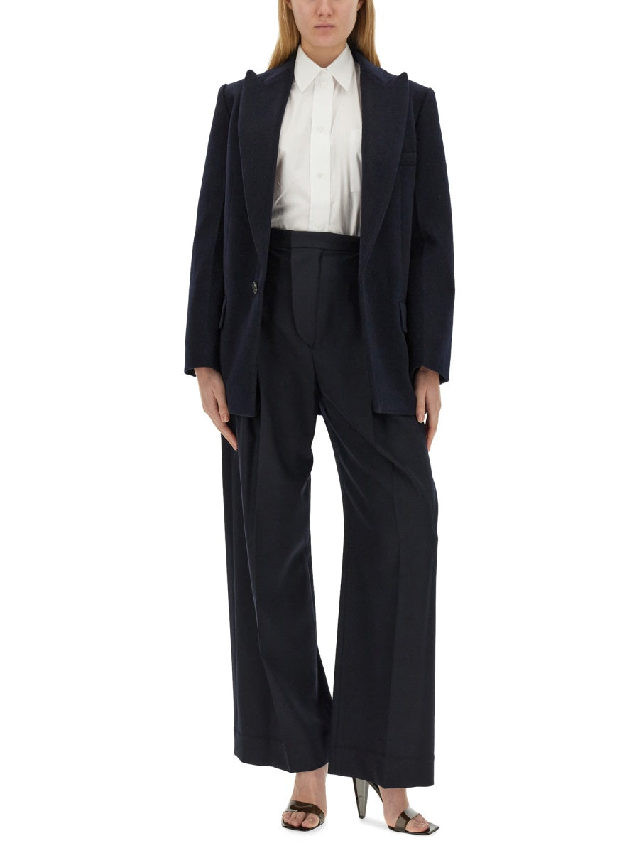 VICTORIA BECKHAM WIDE LEG PANTS 1124WTR005117AMIDNIGHT