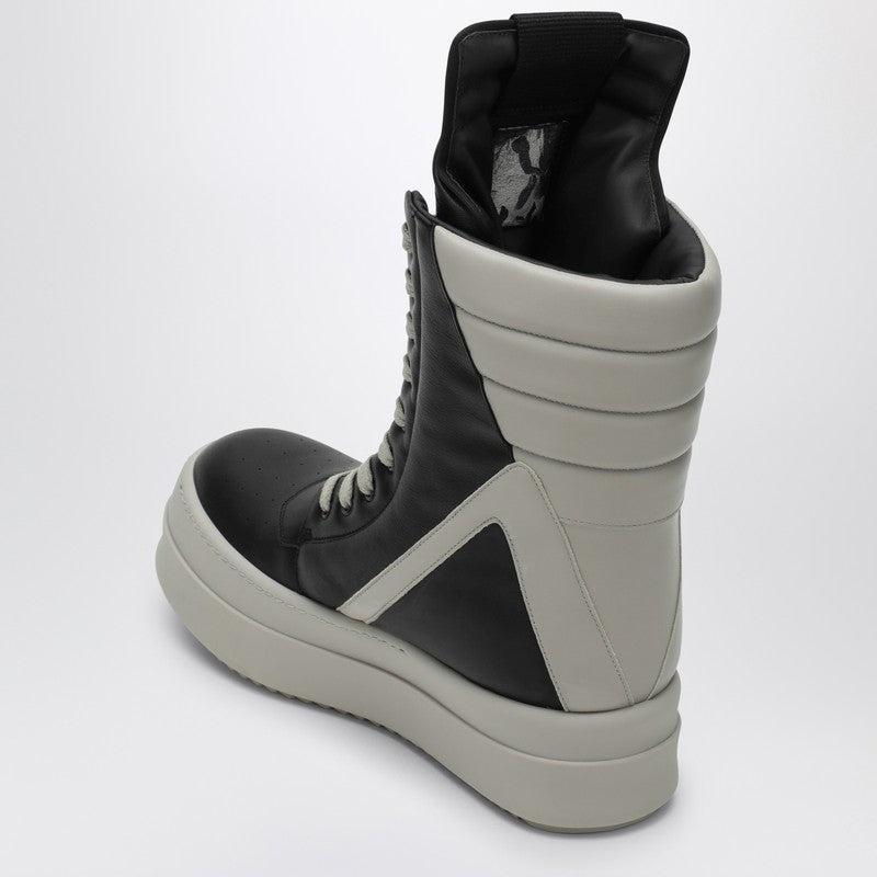 Rick Owens Geobasket black/pearl grey high sneaker RR02D6855LCOP_RICKO-988