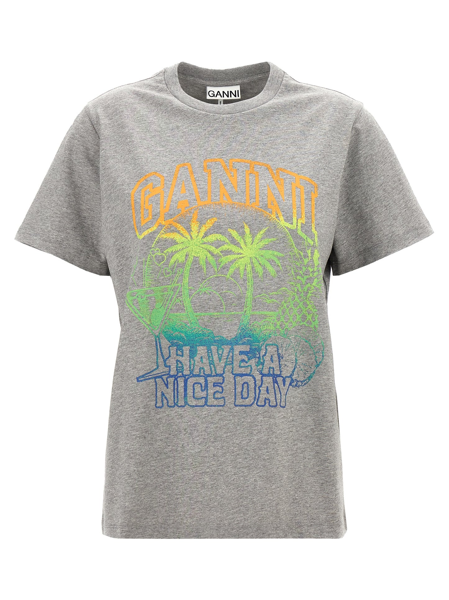 GANNI 'HAVE A NICE DAY' T-SHIRT T3920921