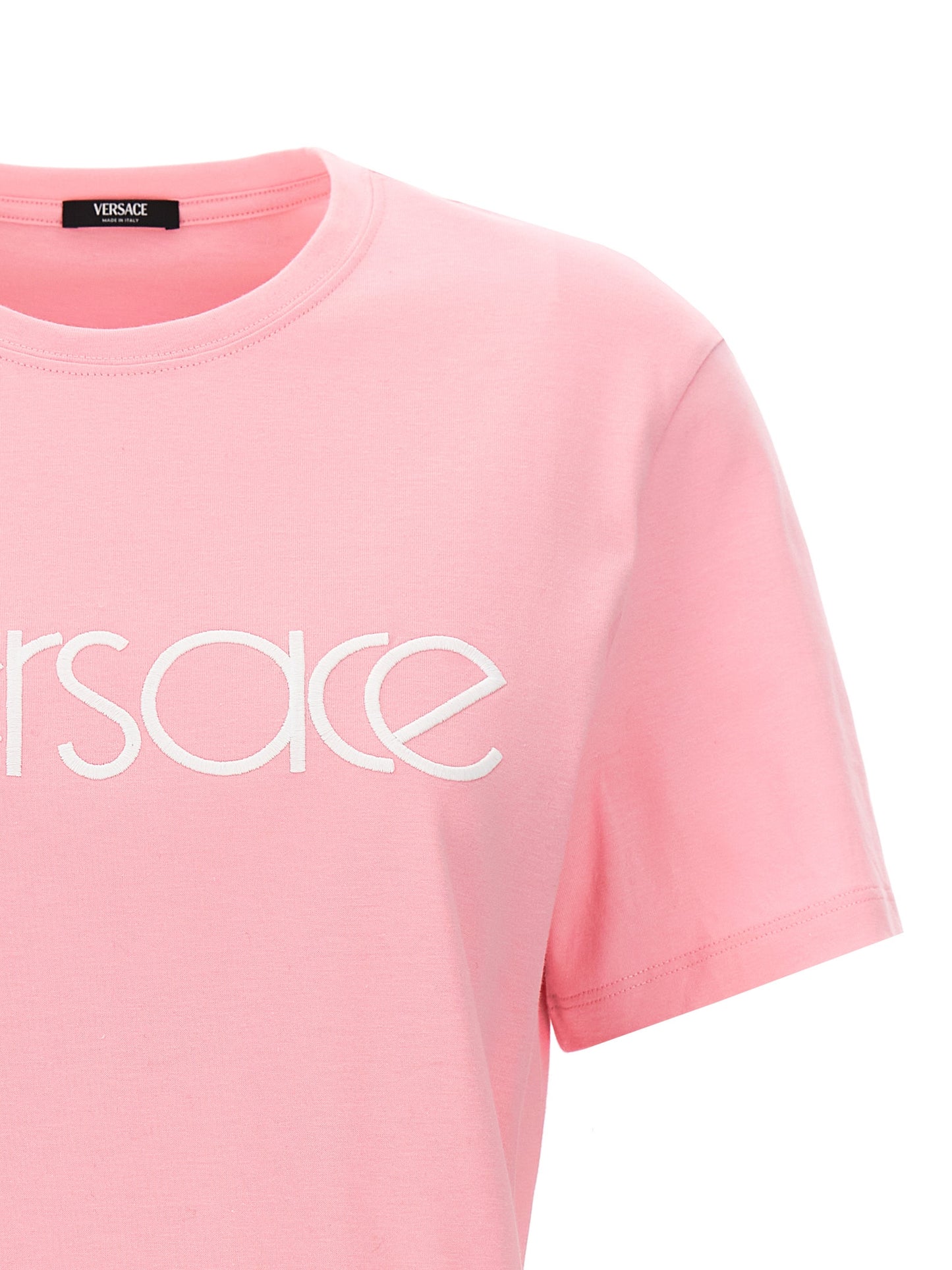 VERSACE LOGO EMBROIDERY T-SHIRT 10142731A091202P450