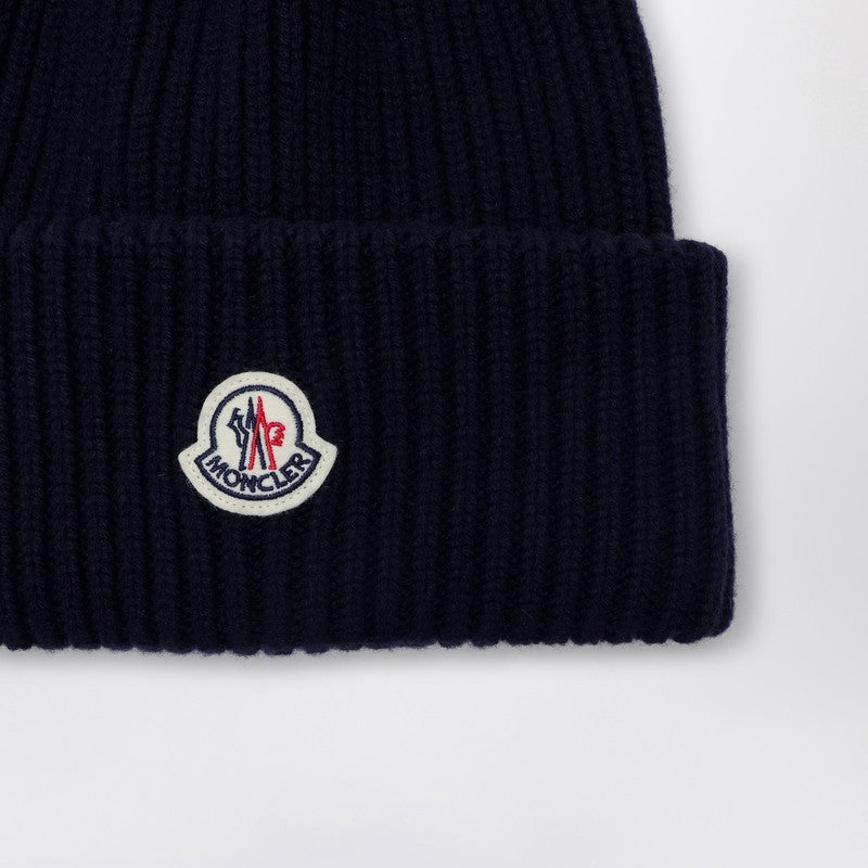 Moncler Blue wool and cashmere bonnet 3B000-66M1127P_MONCL-742