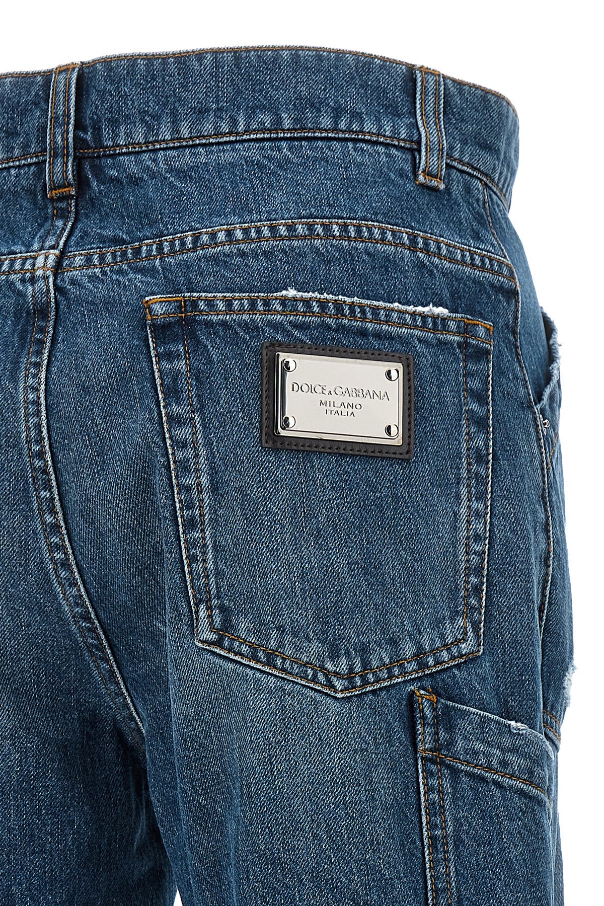 Dolce & Gabbana USED EFFECT CARGO JEANS FTCZQDG8JQ1S9001