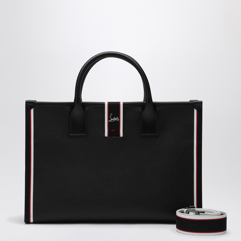 Christian Louboutin Black grained calf leather Tote bag Nastroloubi 3245264LEP_LOUBO-B283