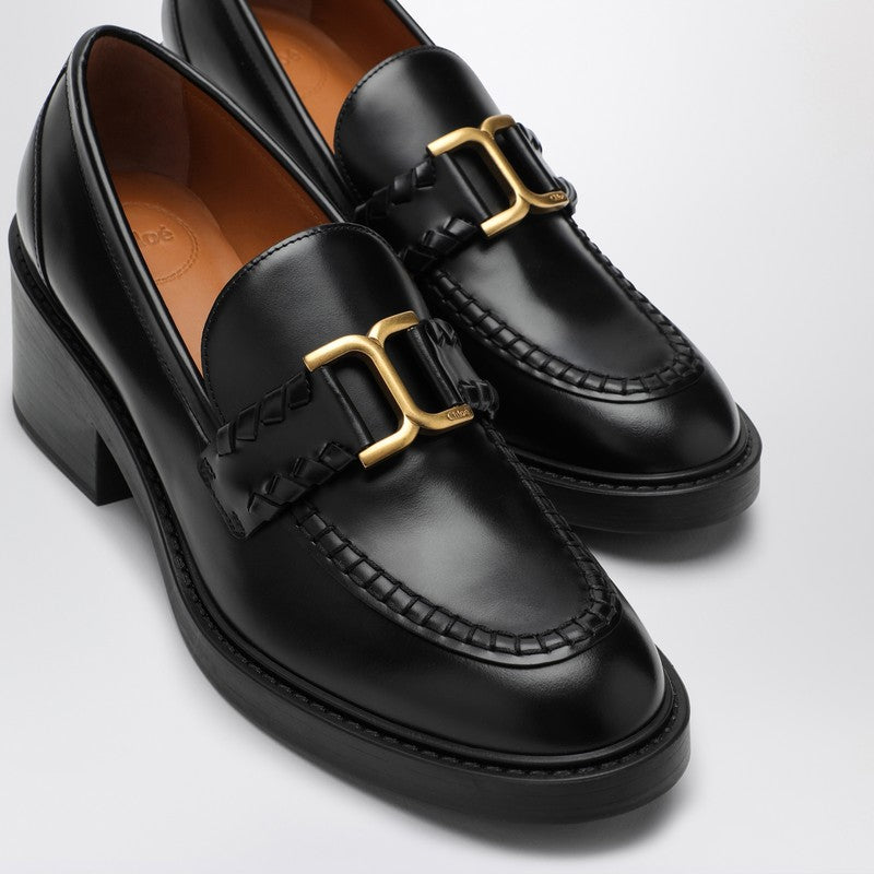 Chloé Merci black heeled loafer CHC23W942EYP_CHLOE-001