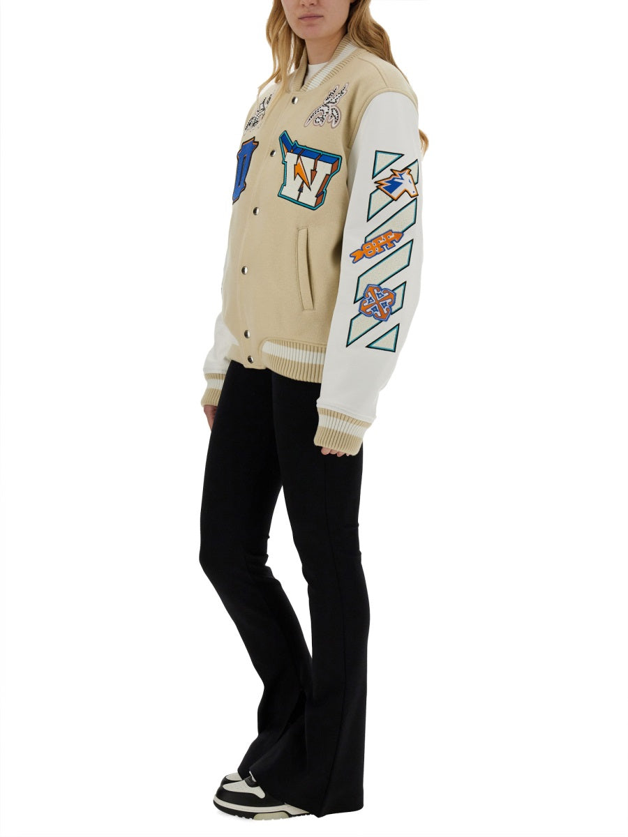 Off-White VARSITY JACKET OWEK006S24FAB0010301