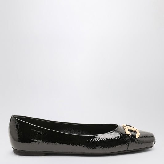 FERRAGAMO Black patent leather Gancini ballerina 07774251CLEP_FERRA-NR