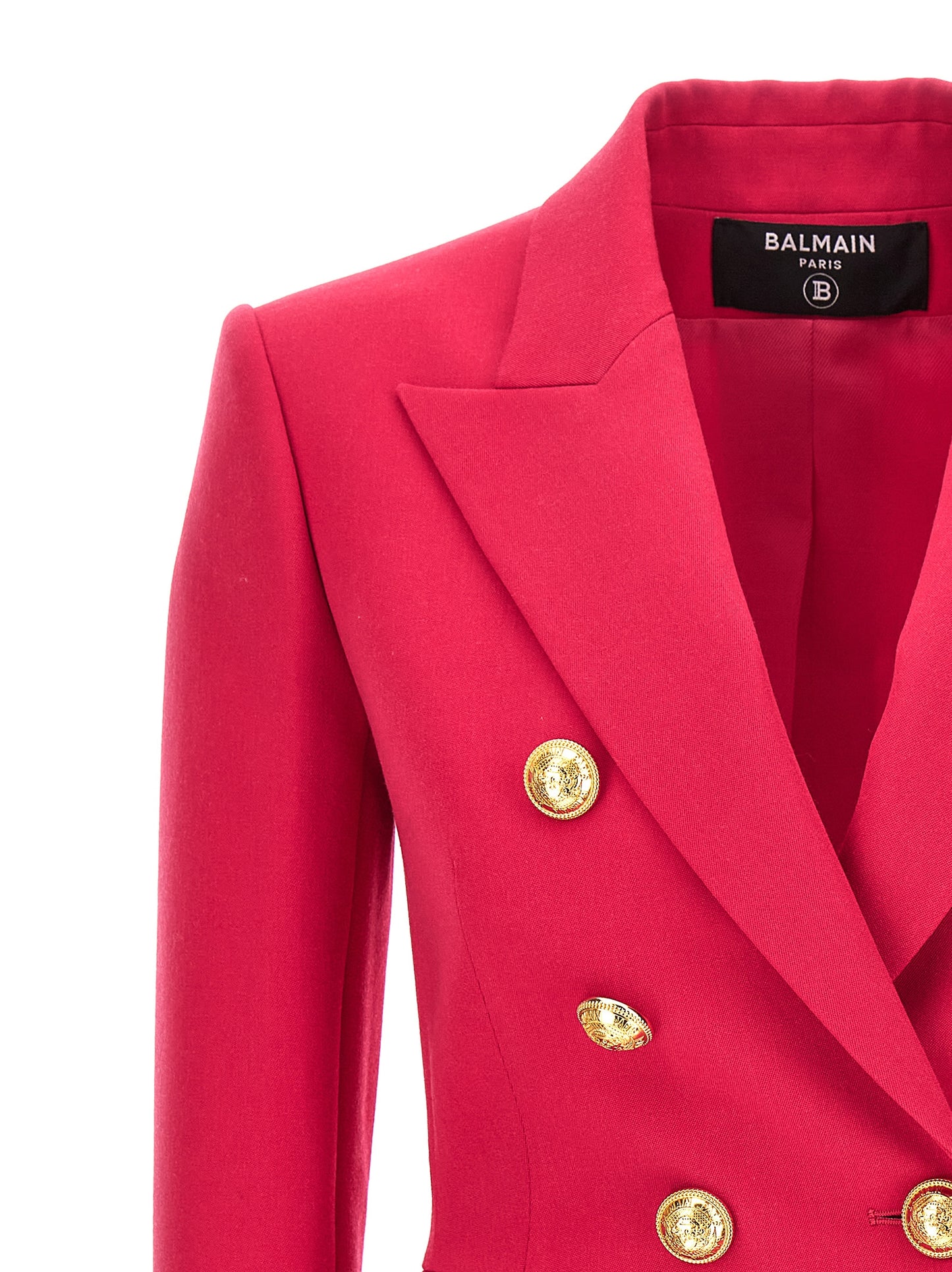 Balmain DOUBLE-BREASTED BLAZER WITH LOGO BUTTONS BF1SG008WC094DK